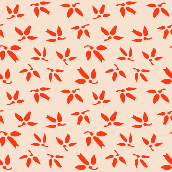 Fleur Rouge Japonaise Automne Vectoriel Modèle Sans Couture — Image vectorielle