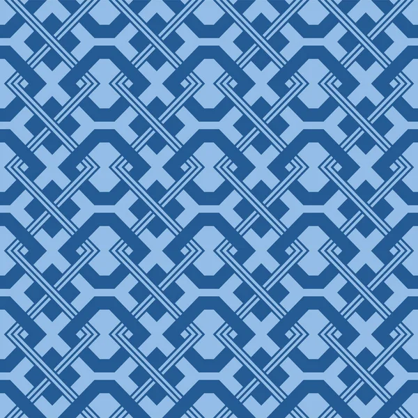 Japanese Zigzag Hexagon Weave Vector Seamless Pattern — Stock Vector