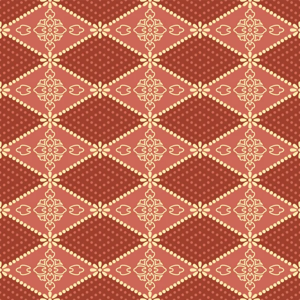 Японська Класична Квіткова Квітка Vector Less Pattern — стоковий вектор