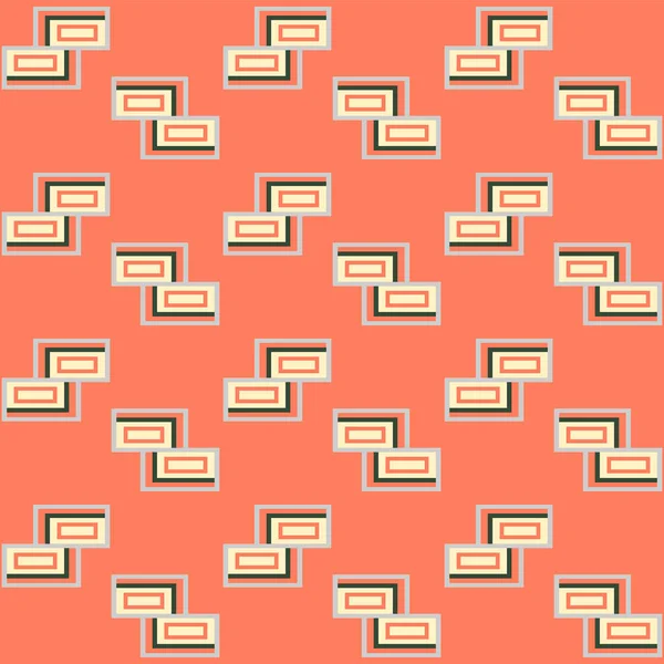 Japonais Mignon Zigzag Brique Vectoriel Modèle Sans Couture — Image vectorielle