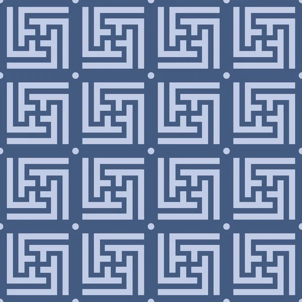 Japanese Square Maze Vector Seamless Pattern — Stock Vector