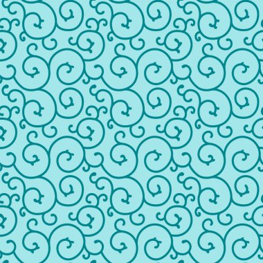 Japon Şirin Kıvrımlı Sarmaşık Vektörü Kusursuz Desen