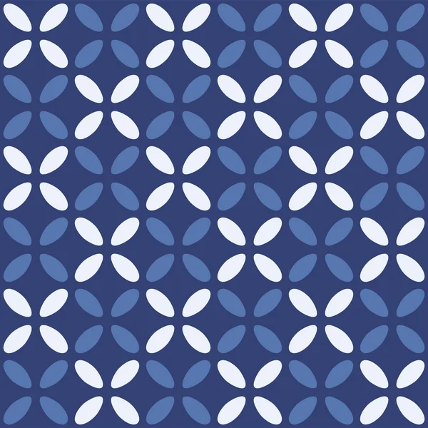 Japonca Yuvarlak Yaprak Ağlı Vektör Kusursuz Desen