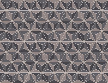 Japon Altıgen Yıldız Vektörü Kusursuz Desen