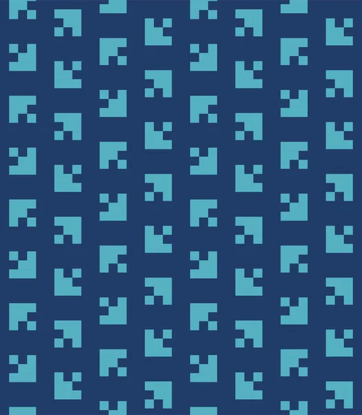 Japanese Pixel Square Arrow Vector Seamless Pattern — Vector de stock