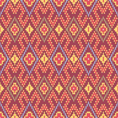 Japon Haçı Şekli Elmas Vektörü Kusursuz Desen