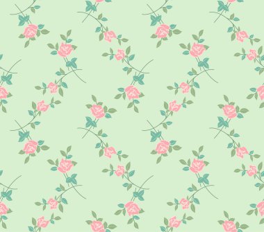 Japon Tatlı Gül Şubesi Vektörü Kusursuz Desen