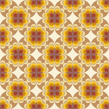 Japon Sarı Çiçek Motif Vektörü Kusursuz Desen