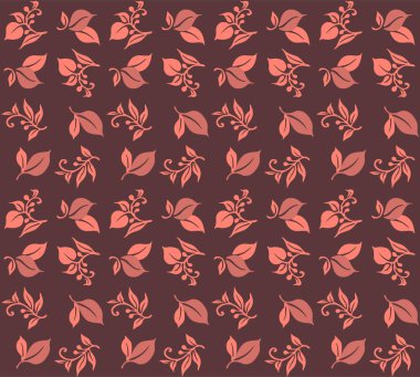 Japon Lüks Yaprak Motif Vektörü Kusursuz Desen