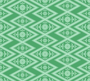 Japon Elmas Zigzag Çiçek Motif Vektörü Kusursuz Desen