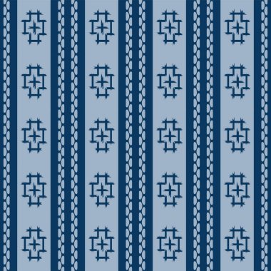 Japon Haç Şekli Çizgili Vektör Kusursuz Desen