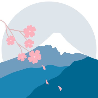 Japon Şirin ve Basit Fuji Dağı