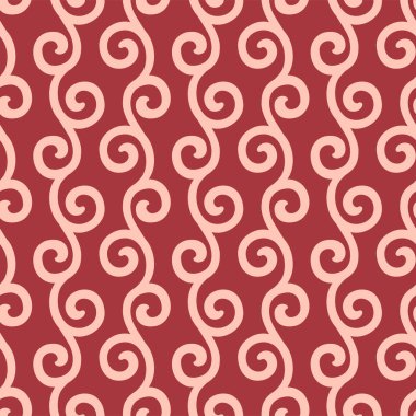 Japonca Curl Line Vine Vektörü Kusursuz Desen