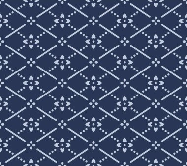 Japon Çiçeği Elmas Vektörü Kusursuz Desen