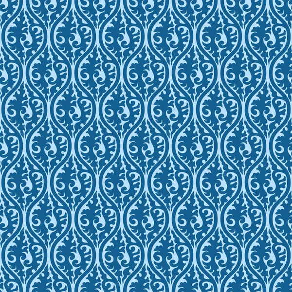 Japanese Curl Zigzag Motif Vector Seamless Pattern — Stock Vector