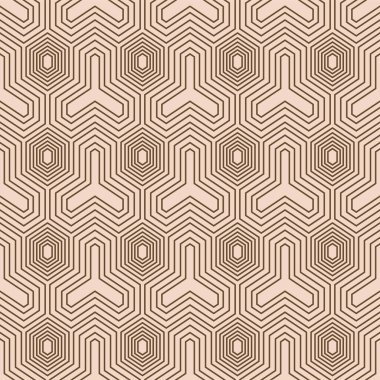 Japonca Geometrik Mozaik Çizgi Vektörü Kusursuz Desen