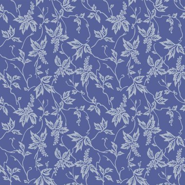 Japon Lüks Yaprak Vine Vektörü Kusursuz Desen