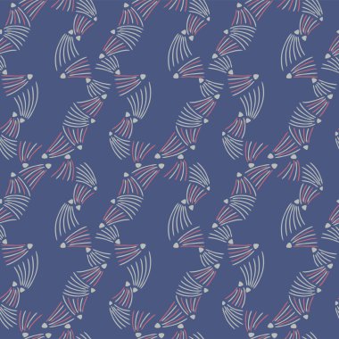 Japon Curl Fan Vektörü Kusursuz Desen