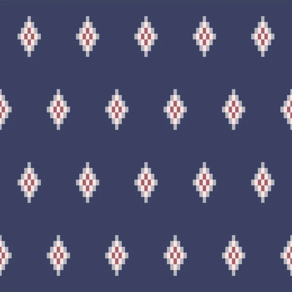 日本のピクセルダイヤモンドベクトルシームレスパターン — ストックベクタ