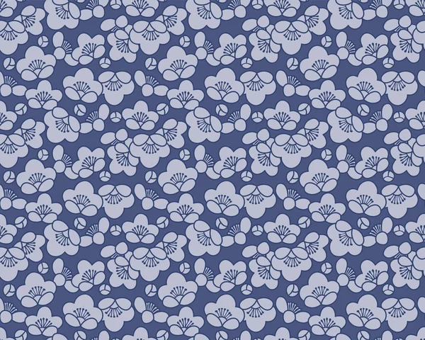 Japanese Cute Flower Vector Seamless Pattern Royalty Free Stock Illustrations
