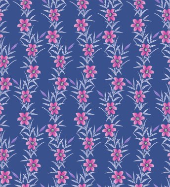 Japon Tatlı Çiçek Buket Vektörü Kusursuz Desen