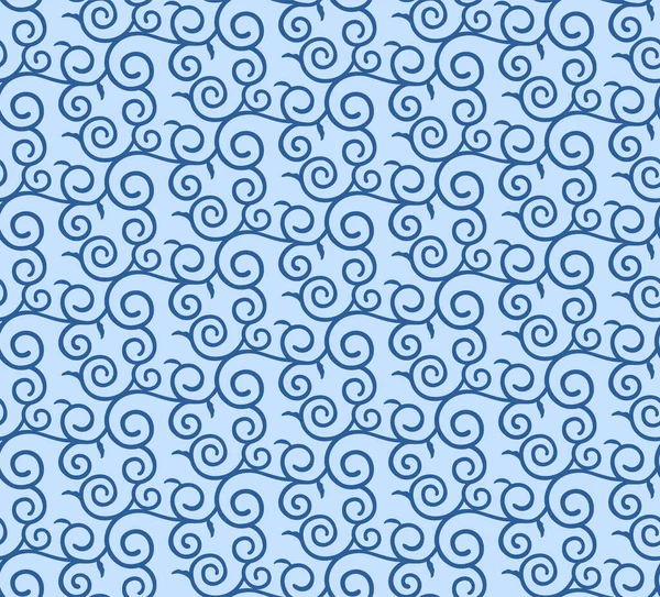 日本卷曲线Vine矢量无缝线模式 — 图库矢量图片
