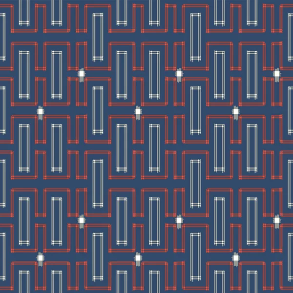 Japanese Stripe Maze Vector Seamless Pattern — 图库矢量图片