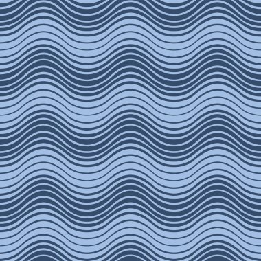 Japon Okyanusu Dalga Çizgisi Vektörü Kusursuz Desen