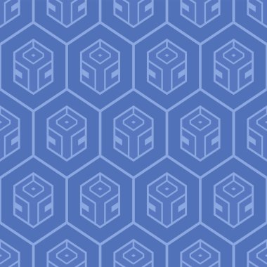 Japon Geometrik Motifi Altıgen Vektörü Kusursuz Desen