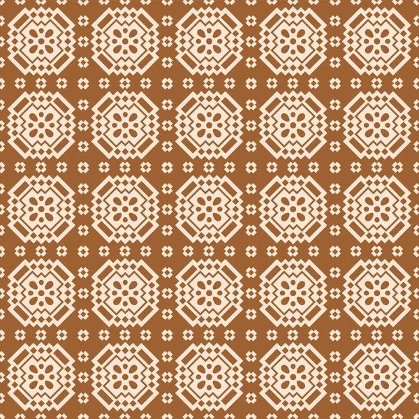 Japanische Geometrische Blumen Mosaik Vektor Nahtlose Muster — Stockvektor