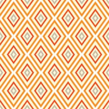 Japanese Colorful Diamond Line Vector Seamless Pattern