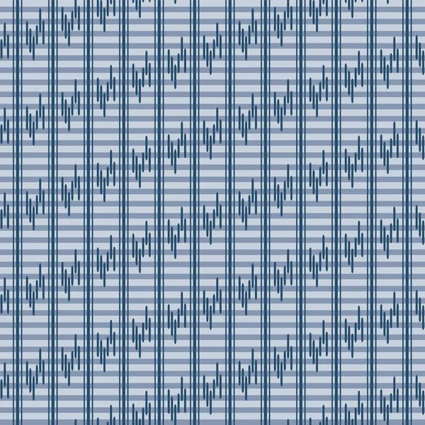 Japanese Embroidery Stripe Motif Vector Seamless Pattern — Stockvektor