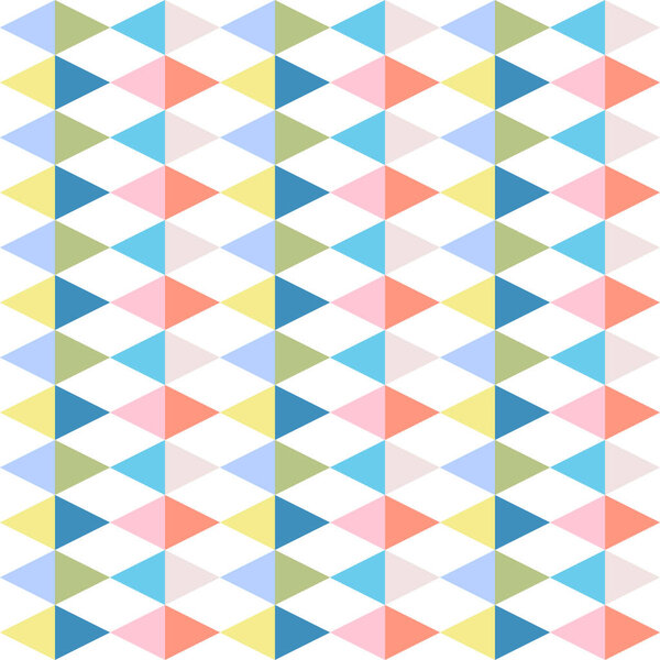 Japanese Colorful Triangle Diamond Vector Seamless Pattern