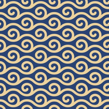 Japon Girdap Hattı Vektörü Kusursuz Desen