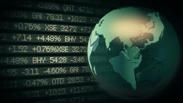 Financiación global Animación bursátil — Vídeos de Stock