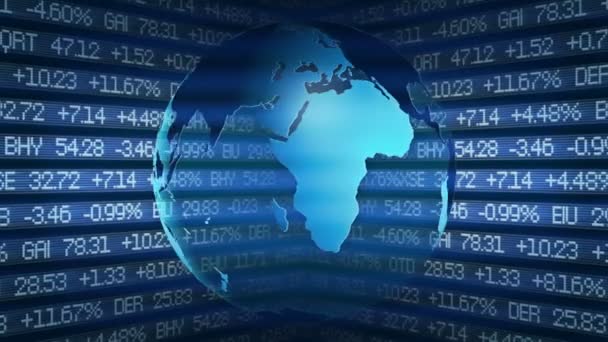 Finance globálního akciového trhu animace — Stock video