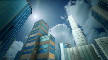 gökdelen gökyüzü arka plan üzerinde.