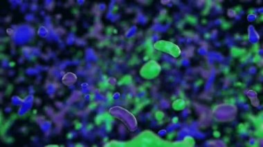 moleküler yapısı hareketli arka plan