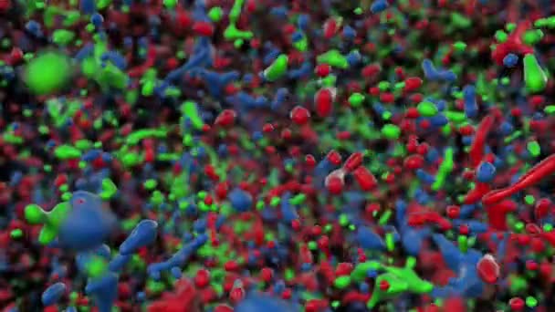Фон движения молекулярной структуры — стоковое видео