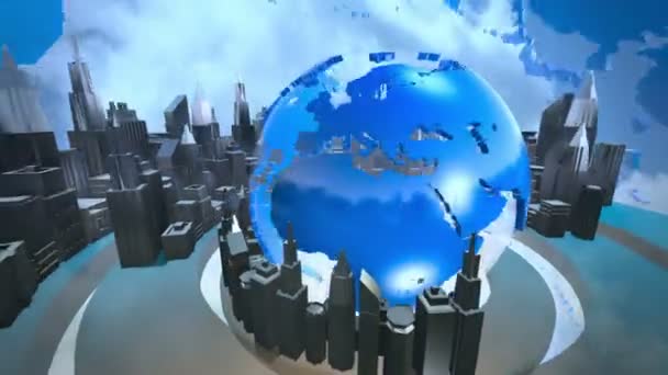 Yayın dünya küre animasyon — Stok video