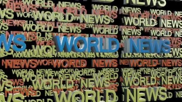 World news title — Stock Video