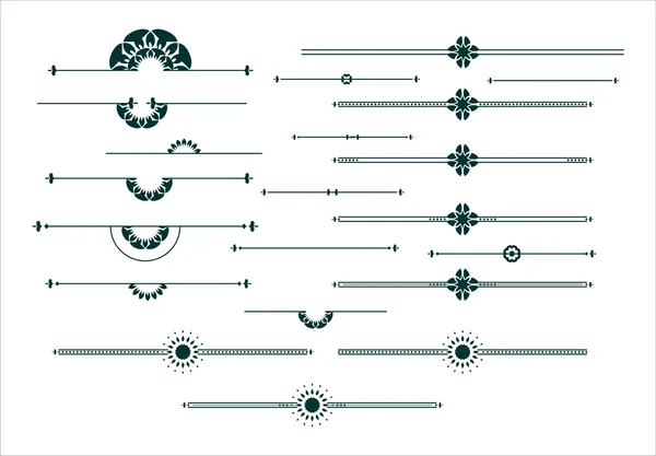 Grafische decoratieve elementen instellen — Stockvector