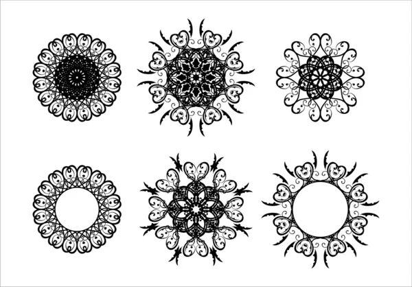 Patrón redondo decorativo — Archivo Imágenes Vectoriales