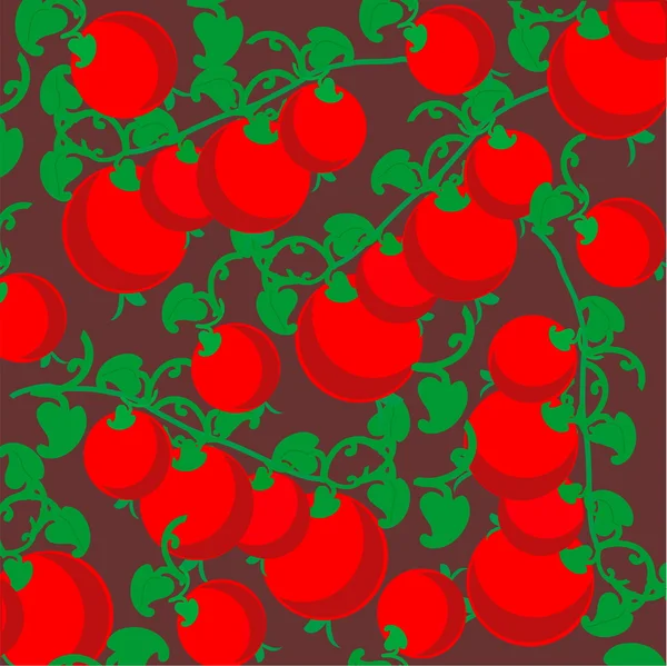 Cherry tomato background — Stock Vector