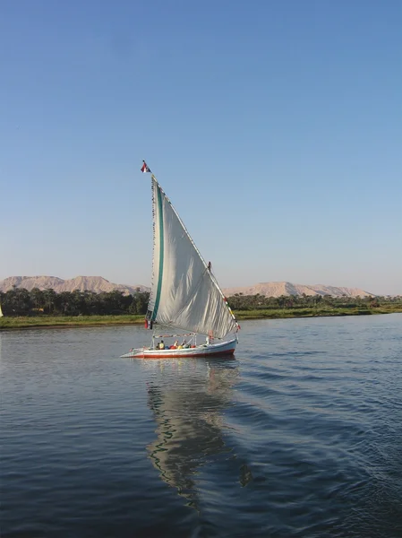 Egito, Nilo, barco à vela — Fotografia de Stock