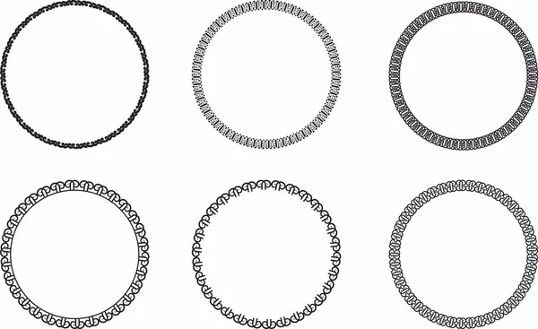 Yuvarlak çerçeve. Grafik ögesi ile çember dekoratif çerçeve
