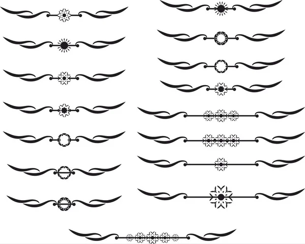 Elementos Decorativos Gráficos Conjuntos Saltos Texto — Archivo Imágenes Vectoriales