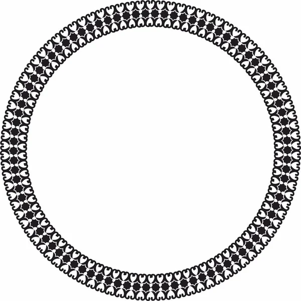 Στρογγυλό Πλαίσιο Κύκλος Διακοσμητικός Διακοσμητικός Σκελετός Floral Στοιχείο — Διανυσματικό Αρχείο