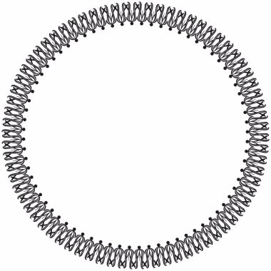 Yuvarlak çerçeve. Çiçek elementi ile dairesel dekoratif çerçeveler