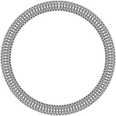 Yuvarlak çerçeve. Çiçek elementi ile dairesel dekoratif çerçeveler